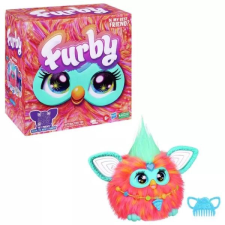 Hasbro Furby: Interaktív plüssjáték, korall színű, angol nyelvű plüssfigura