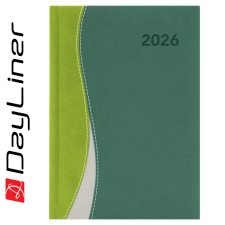  Határidőnapló Dubai A5 napi, fehér lapokkal zöld-zöld Dayliner 2026. határidőnapló