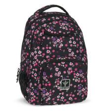  Hátizsák iskolai ARS UNA AU-6 Pearl Blossom Black iskolatáska