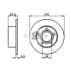  Hátsó féktárcsa (Audi A6-C5, Skoda Superb 1, Vw Passat B5/B5.5) /245mm, hűtetlen/ - Bosch (0986478132)