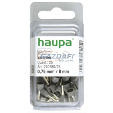 HAUPA 270780 Szigetelt iker érvéghüvely, 0,75mm2, 8mm, szürke, 25db/cs villanyszerelés