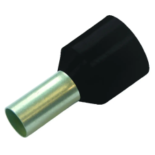 HAUPA 270900 Szigetelt érvéghüvely, 1,5mm2/8mm, fekete, zárlatbiztos vezetékhez villanyszerelés