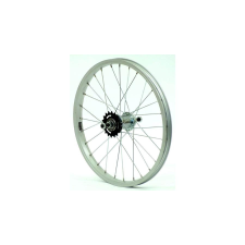 HAUSER 18 colos (355 mm) hátsó kerék, csavaros tengellyel, kontrafékes, ezüst kerékpár és kerékpáros felszerelés
