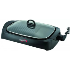 HAUSER GR160 Grillsütő üvegtetővel 2000W fekete grillsütő