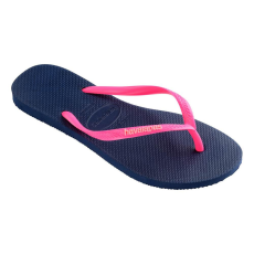 Havaianas Slim Logo női papucs - kék/rózsaszín