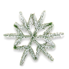  Havas mű zöld Norfolk-szigeti araukária hópehely, mérete: 31 cm dekorációs kellék