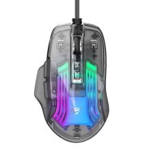 HAVIT MS1011SE RGB Vezetékes Gaming Egér - Átlátszó / Fekete (MS1011SE) egér