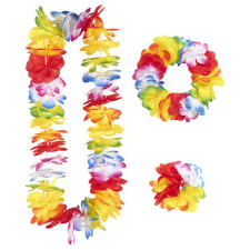  Hawaii virágos szett nyakfűzérrel - 3 részes jelmez