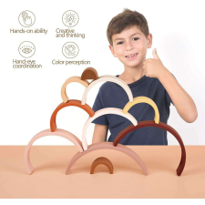 Hazelnut, 9 db Szilikon szivárvány Játék, Rózsaszín készségfejlesztő
