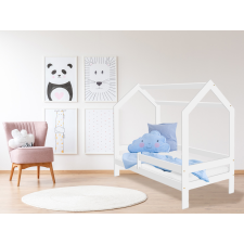  HÁZIKÓ D3 gyerekágy fehér 80 x 160 cm Ágyrács: Ágyrács nélkül, Matrac: COCO 10 cm matrac, Ágy alatti tárolódoboz: Fenyőfa tárolódoboz ágy és ágykellék