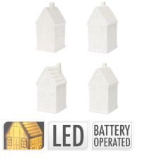  Házikó LED-es fehér M10cm dekorációs kellék