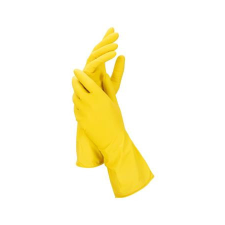 . Háztartási gumikesztyű, latex, L méret, sárga védőkesztyű