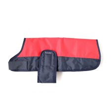  HB 048 Béleletlen kültéri kutyatakaró piros / kék 35cm kutyaruházat esőkabátok kutyaruha