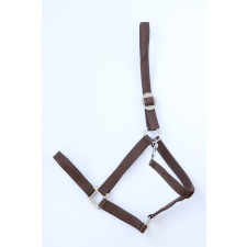 HB 705  Nylon kötőfék  gazdaságos barna csikó  ló felszerelés  lószerszám kötőfék lófelszerelés
