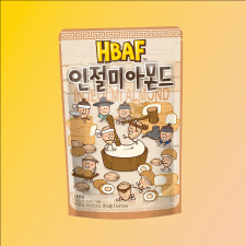 HBAF Injeolmi Almond fehér csokis mandula snack 120g reform élelmiszer