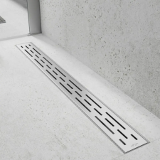 HD MEXEN FLAT M01 LINEAR 80 CM HOSSZÚ ROZSDAMENTES ACÉL KOMPLETT ZUHANYFOLYÓKA építőanyag