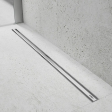 HD MEXEN FLAT SLIM 110 CM HOSSZÚ ULTRAVÉKONY ROZSDAMENTES ACÉL KOMPLETT ZUHANYFOLYÓKA építőanyag