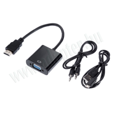  HDMI-VGA+audio átalakító (konverter) audió/videó kellék, kábel és adapter