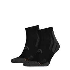 Head Head unisex sportzokni - légáteresztő félplüss talppal - rövid állású - 2 pár - fekete - 35-38