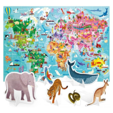 Headu Óriás világkörüli út - 108 darabos puzzle állatfigurákkal puzzle, kirakós