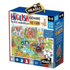 Headu Puzzle angoltanuláshoz, 100 szó - Farm (279574) puzzle, kirakós