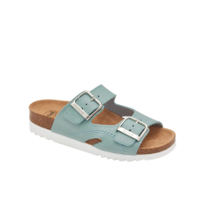 Health And Fashion Shoes Scholl Moldava Wedge Ad halványkék/fehér 38 -Női Papucs