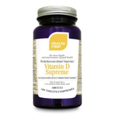 Health First Vitamin D Supreme 25 mcg 1000 IE, 180 db tabletta vitamin és táplálékkiegészítő