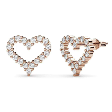 Heart- Swarovski kristályos fülbevaló fülbevaló