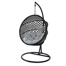  HECHT VICKY BLACK függő fotel – kerti, összecsukható , párnával, fejtámasszal kerti bútor