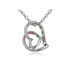  Hédi- Swarovski kristályos nyaklánc - színes nyaklánc