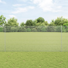  Hegesztett Drótkerítés 10 U Oszloppal Ezüst 1.4x10 m Acél építőanyag