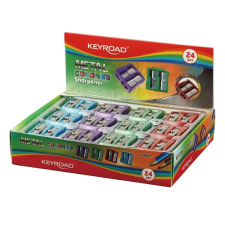 Hegyező 2 lyukú fém 24 db/display Keyroad Metal Colourful vegyes színek hegyező