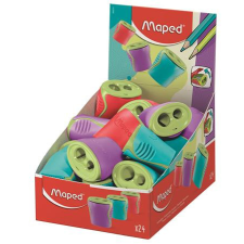  Hegyező display, kétlyukú, tartályos, MAPED "Boogy", vegyes színek hegyező