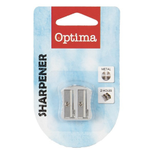  Hegyező OPTIMA fém bordázott fogórész 2 lyukú 1db/bliszter hegyező