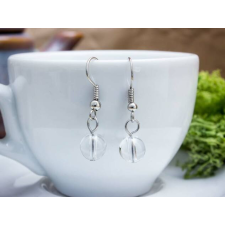  Hegyikristály lógós fülbevaló 8mm fülbevaló