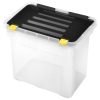  Heidrun Dragon Box Átlátszó Tároló doboz  18L 39,5x27x27,5cm One oldalra nyíló Clippes Fekete tetőve