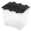  Heidrun Dragon Box Átlátszó Tároló doboz  24L 39x29x30cm Classic oldalra nyíló Fekete tetővel