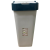 heidrun Heidrun Szemetes billenős 60L 40x33x67cm Push Up Szürke