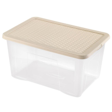  Heidrun Quasar - Rattan Átlátszó Tároló doboz 60L 60x40x30cm tetővel bútor