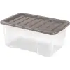 heidrun Quasar tárolódoboz + fedél, 50 l, műanyag, 60 × 40 × 26 cm