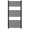 HeizTech egyenes matt fekete acél fürdőszobai törölközőszárító radiátor 50 x 120 cm, 550 W