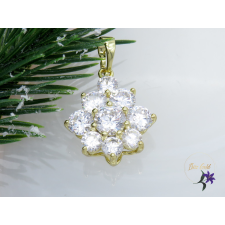  Helen antiallrgén fehér köves medál -14K medál