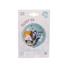  Héliumos fólia lufi 45 cm Happy Birthday állatos party kellék