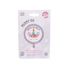  Héliumos fólia lufi 45 cm Happy Birthday unikornis party kellék