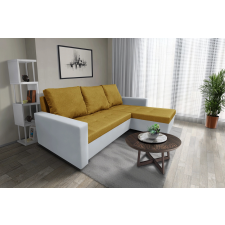 Hell Dream Fáraó sarokkanapé fehér bőr őszarany szövet, bámulatos 2 változatban bútor