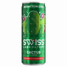 Hell Energy Magyarország Kft. Swiss Laboratory kaktuszfüge ízű szénsavas ital vitaminnal, svájci fűszernövény kivonattal 250 ml vitamin, táplálékkiegészítő macskáknak