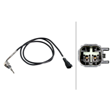 Hella Érzékelő, kipufogógáz-hőmérséklet HELLA 6PT 358 226-251 autóalkatrész