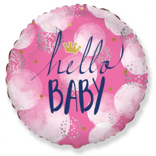 Hello Baby Girl fólia lufi 48 cm party kellék