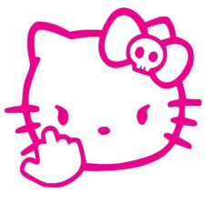  Hello Kitty f*ck you matrica, pink matrica