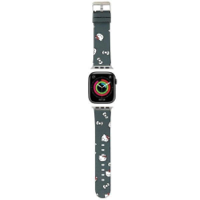 HELLO KITTY Heads &amp; Bows mintás szíj Apple Watch 38/40/41mm - Fekete okosóra kellék
